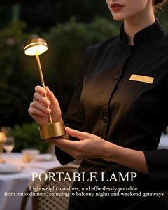 Portable <b>LED</b> Cordless Desk Lamp 2 Pack Rechargeable 5000mAh <b>Touch</b> Control Table <b>Light</b> 3 Colour Dimmable for Nightstand Home - Product Image 3