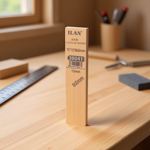 Listello di legno quadrato Ilan 15x15x860mm per artigianato e progetti fai da te - Product Image 1