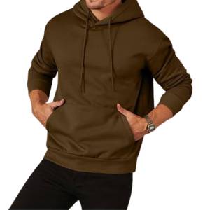 Sudadera con Capucha Amarilla para Hombre, Corte Regular, Felpa de Algodón, Informal, con Bolsillo Delantero, para Otoño - Product Image 6