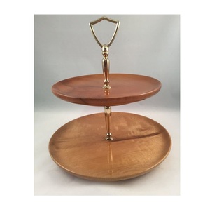 Premium Quality Two Tier Wooden <b>Cake</b> Stand For <b>Wedding</b> Dessert Display And Birthday Party Decoration - Product Image 1