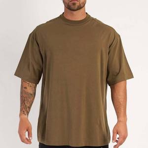 Men Oversized Boxy Fit T Shirt Custom Logo Heavy Cotton Tee Streetwear Oversized T Shirt Premium Heavyweight Cotton - Product Image 2