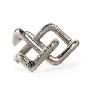 Sculpture abstraite haut de gamme en métal argenté, motif nœud, pour décoration de maisons royales, ornement en aluminium, cadeau, fournitures pour fermes, sculptures de nœuds - Product Image 4