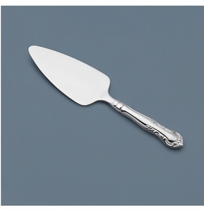 Elegant Stainless Steel Silver Plated Cake Server With Ornate Handles Eco-Friendly Lightweight Flatware For Wedding Event - Product Image 1