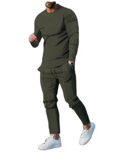 Conjunto de chándal para hombre, ropa de calle elegante de lana de algodón, Jersey ajustado, sudaderas y conjunto de Jogger, chándales de invierno para hombre - Product Image 6