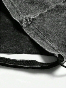 T-shirt délavé à l'acide de bonne qualité, style streetwear noir, hip-hop, logo personnalisé, coupe ample pour homme, 100% coton tricoté, prix abordable, vente en gros - Product Image 2