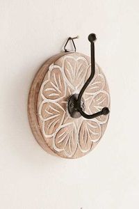 Latest White Pattern <b>Wall</b> Hook Rack Minimalist Metal Hooks Modern Home Decor Entryway Organizer Storage Hanger - Product Image 4