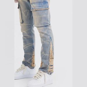 กางเกงยีนส์เทคนิคหนัก กางเกงยีนส์สไตล์วินเทจสําหรับผู้ชาย สถานที่สูง สวมกางเกงยีนส์ กางเกงสําหรับบุรุษ - Product Image 5