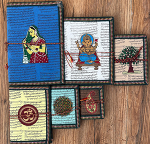 Nouvel arrivage de tissu fait à la main unique spirituel meilleur coton fil sécurisé fermer Journal Vintage couverture colorée feuille recyclée Journal - Product Image 4