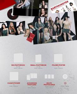 BABYMONSTER 1er mini-album [BABYMONS7ER] version photobook KPOP Groupe d'idoles coréennes Album officiel CD de collection Cadeau pour les fans Pop - Product Image 4