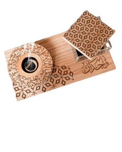 Brûleur d'encens en bois sculpté sur mesure, élégant support Bukhoor pour l'Aïd, le Ramadan et les cadeaux de mariage - Product Image 3