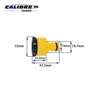 TAINWA CALIBRE 3/4" to 1/2" Two-in-One <b>Plastic</b> Garden Hose Tape Threaded <b>Tap</b> Connector Adapter - Product Image 2
