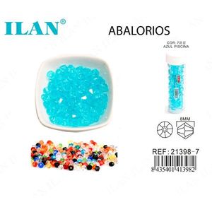 Perline ILAN da 8mm Blu Piscina per Creazione di Gioielli - Product Image 1