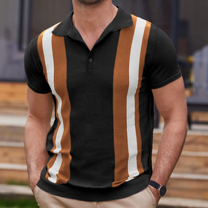 เสื้อเชิ้ตแขนสั้นผู้ชาย ผ้าแจ็คการ์ดถัก ทอเรียบ ไม่ยับ 100% ผ้าฝ้าย สำหรับฤดูร้อน - Product Image 1