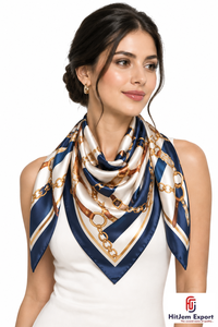 Écharpe en satin personnalisée avec logo imprimé, marque privée, fabricant OEM ODM, Nigéria, Ghana, Kenya, Congo, Sénégal, Tanzanie - Product Image 3