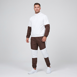 Survêtement coupe-vent en polyester pour homme avec logo personnalisé, tenue d'entraînement imperméable pour homme, survêtement de pluie pour homme - Product Image 1