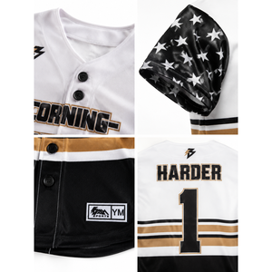 100% Polyester Custom Baseball Jersey Single Button Team Uniform for Adult Amateur Clubs OEM Custom Label Sublimation Print - Product Image 4
