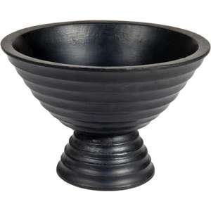 Bol de présentation de fruits sur piétement, plat rond, centre de table, articles décoratifs, bol de service, bol noir pour table, décors modernes - Product Image 5