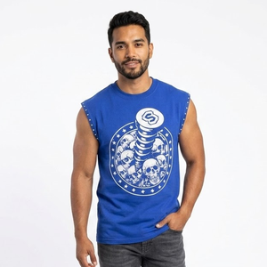 <b>Men</b> Plus Size Breathable Knitted Fitness Tank Top Custom Logo Printed Casual Style High Quality <b>Gym</b> <b>Vest</b> with Custom Color - Product Image 4