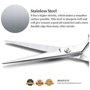6.0 Inch Best Selling Professional Hairdressing <b>Barber</b> Scissors Right-Handed Medium Handle 4Cr13 Stainless Steel Flat Blunt - Product Image 3