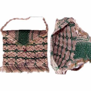 Sac à enveloppe en jute fait main LOWELLCRAFT, motif géométrique, pompon, style bohème, bandoulière unique, unisexe, usage quotidien, fermeture à rabat, Delhi - Product Image 4