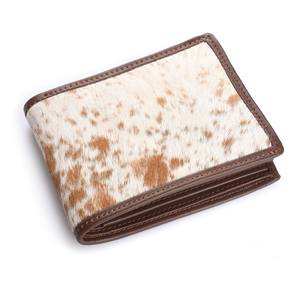 Portefeuille Homme en Cuir Véritable Slim Longue Forme Élégant Métallique avec Fourrure, Portefeuille Court en Cuir de Vachette Multi-Premium pour Hommes - Product Image 1