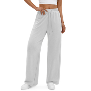 Pantalones Deportivos para Mujer con Logotipo Personalizado OEM, Pantalones Rectos de Color Sólido, Talla Grande, Pierna Ancha, Corte Holgado - Product Image 1