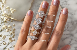 Bague en argent sterling 925 avec diamant moissanite taille ovale, halo, pour fiançailles et mariage, pour femme, cadeau pour elle - Product Image 2