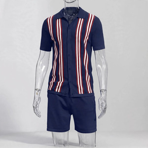 2026 Wholesale Summer Men's Casual Shorts <b>Set</b> Plain Color Solid 100% Cotton Jersey Quick Dry Knitted Customized Logo <b>Twin</b> <b>Set</b> - Product Image 2