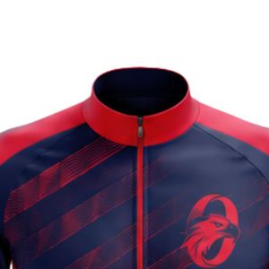 <b>Men</b> <b>Cycle</b> Wear <b>Jacket</b> Red Navy Long Sleeve Zip Front Lightweight Breathable Sports <b>Jacket</b> for Outdoor Cycling Fitness - Product Image 3
