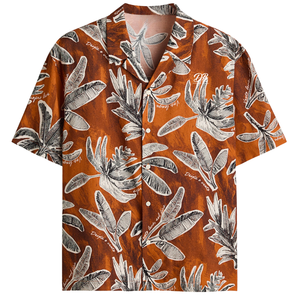 Camisa Ligera de Muselina para Hombre, Corte Relajado, Manga Corta, Casual, Transpirable, con Botones al Frente, para Verano, Playa, Vacaciones, Uso Diario - Product Image 5