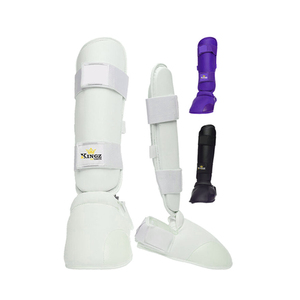 Espinilleras de Cuero Ajustables a Precio de Fábrica, Ligeras, para Boxeo y Artes Marciales, Protección Profesional, Cierre de Velcro - Product Image 3