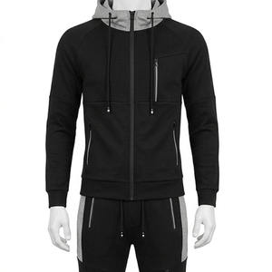 Nouvelle mode, logo personnalisé, polyester/coton de haute qualité, survêtement d'hiver pour homme, décontracté, uni, à fermeture éclair, avec capuche, léger, en polaire - Product Image 3