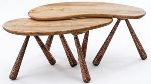 Modern Industrial Decorative <b>Coffee</b> <b>Table</b> <b>Wood</b> Top Iron <b>Legs</b> Handmade Home Living Room Furniture - Product Image 3