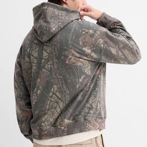 Sudadera con Camuflaje Personalizado, Algodón de Alta Calidad, Estampado RealTree, Sudadera con Capucha Vintage para Hombre - Product Image 4