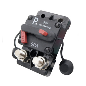 เบรกเกอร์วงจร PTT Hi-Amp, ขั้วต่อแบบเคียงข้างกันขนาด 3/8 นิ้ว, 60A 12V–48V DC, กันน้ำระดับ IP67, รีเซ็ตแบบแมนนวล T3 สำหรับรถยนต์งานหนัก - Product Image 1