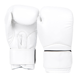 Guantes de Boxeo de Piel Sintética Premium de Color Blanco Sólido, con Costuras Duraderas, Ajuste Ergonómico y Espuma Absorbente de Impactos, Precio al por Mayor - Product Image 1