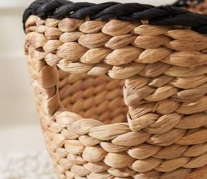 Ensemble de 3 paniers de rangement en jacinthe d'eau de haute qualité, écologiques, avec poignées, tissés, multi-usages, pour chambre et salon - Product Image 6