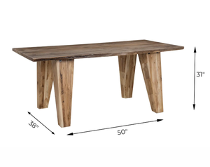 โต๊ะอาหารไม้มะม่วงทรงสี่เหลี่ยมสไตล์โมเดิร์นเรโทร สำหรับห้องนั่งเล่นหรือเฟอร์นิเจอร์อพาร์ตเมนต์ - Product Image 4