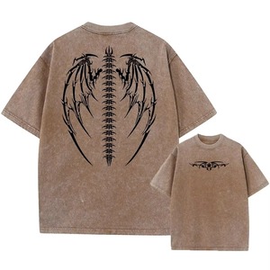 Camiseta Personalizable de 230 g/m², 100 % Algodón |   Ropa Urbana Vintage de Hombros Caídos y Corte Holgado |   Efecto desgastado por el sol, lavado ácido, ecológico, unisex - Product Image 2
