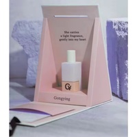 Boîte à parfum personnalisée noire à fermeture magnétique, en carton rigide recyclable, luxueuse, écologique, avec doublure en éponge et gaufrage mat