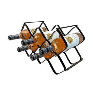 Support mural pour bouteilles de vin en métal, présentoir pour bouteilles de vin rouge, support à bouteilles au prix le plus bas - Product Image 3