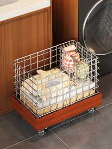 Elegant White Metal <b>Wire</b> Kitchen Storage <b>Basket</b> with Wood Handles Decorative Countertop Pantry Organizer Vegetable Fruit Bin - Product Image 2