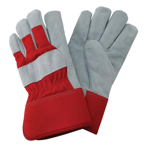 Top-Demanded EN420 Construction Safety Gloves Black White Split Leather Heat Resistance Waterproof Breathable Comfortable XL - Product Image 1