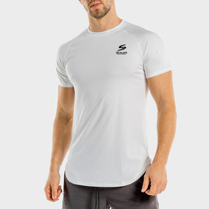 T-shirt de sport léger, coupe ajustée, tricoté, à séchage rapide, respirant et écologique pour hommes, idéal pour la gym, la course et le fitness - Product Image 1