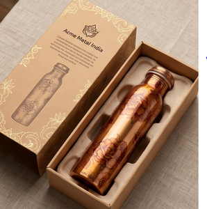 Premium Flower Print <b>Copper</b> Water <b>Bottle</b> Eco Friendly Floral Design <b>Bottle</b> for Daily Hydration Travel School Outdoor Gifts - Product Image 5