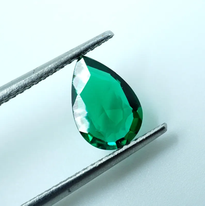 Esmeralda Zambiana Cultivada en Laboratorio, Corte Pera Facetado, 0.80 Ct, HAYAAT GEMS, Cambio de Color Natural para Joyería - Product Image 2