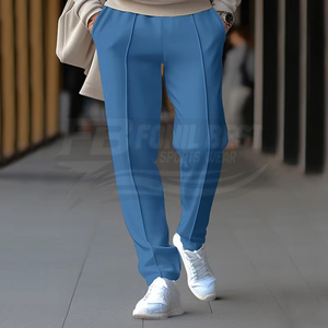 กางเกงวอร์มขายาวทรงตรงผ้าฝ้าย 100% น้ำหนักปานกลาง สีอ่อน เอวยางยืด สำหรับผู้ชาย บริการ OEM รับออกแบบตามสั่ง - Product Image 6