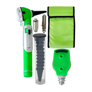 Manual Fiber <b>Optic</b> Veterinary Diagnostic ENT Ophthalmoscope Otoscope Set Professional Medical Examination <b>Instruments</b> Kits - Product Image 1