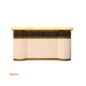 Mesa de Bar Comercial Plegable Argmac de 8x2 pies con Tapa de Mármol, Altura Ajustable, para 8 Personas, Diseño Contemporáneo para Sala de Estar de Apartamento - Product Image 4