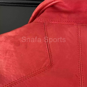 Women Leather Jacket Zipper Loose Oversized Coat Elegant Genuine Leather Jacket For Women With High Collar And Side Pockets - Product Image 5